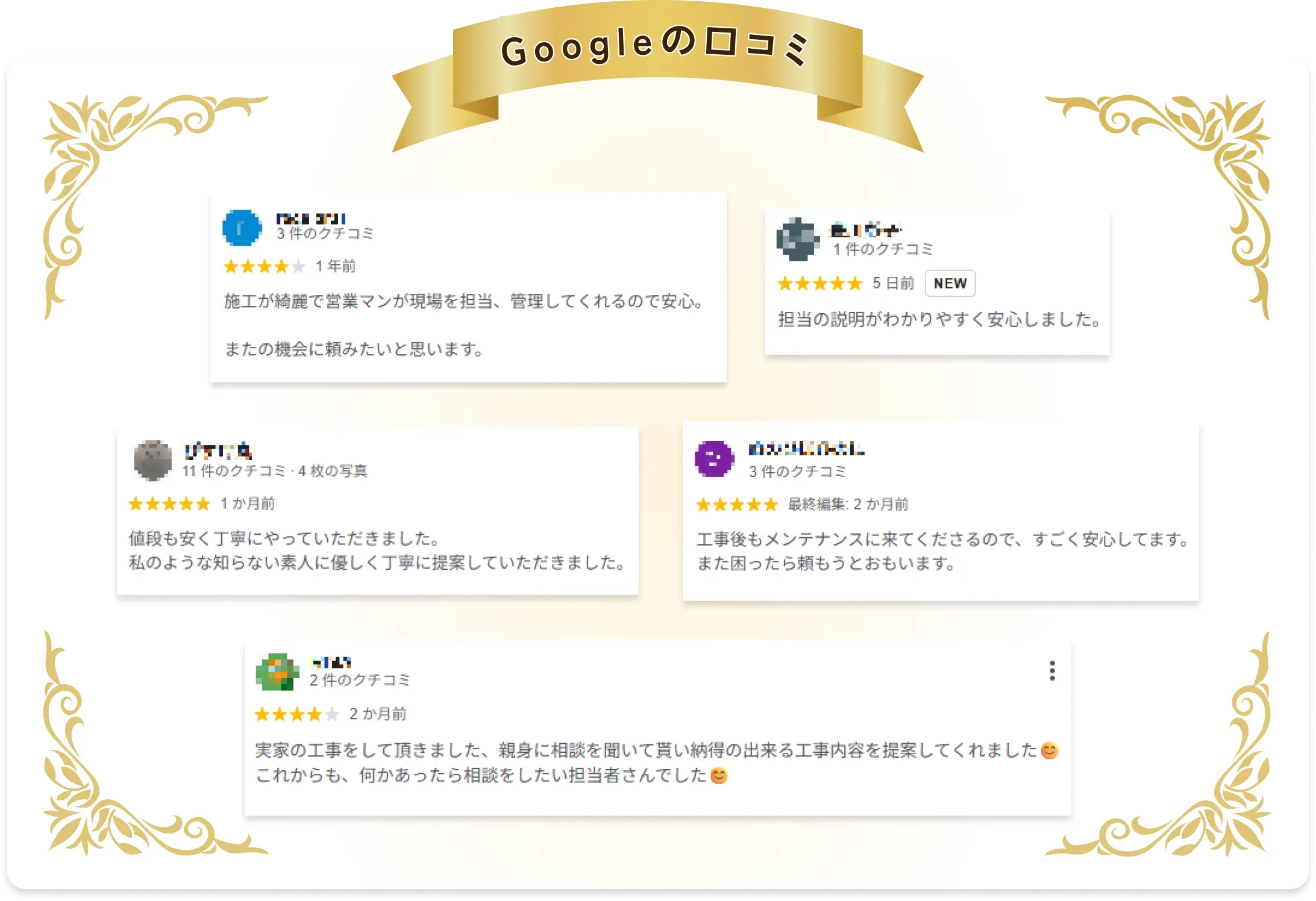Googleの口コミ